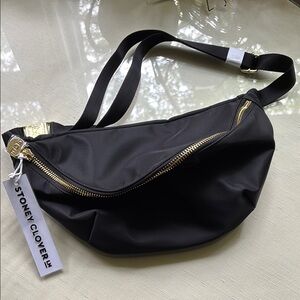 NWT Stoney Clover Lane Black with gold hardware Belt Bag